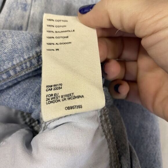 Free People Barrell Acid Stone Washed Exposed button Fly denim Jeans Size 29 - Picture 5 of 9